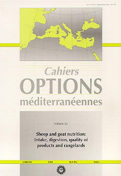 Couverture de l’ouvrage Sheep and goat nutrition : intake, digestion, quality of products and rangelands(Cahiers Options méditerranéennes Vol.52 2000)