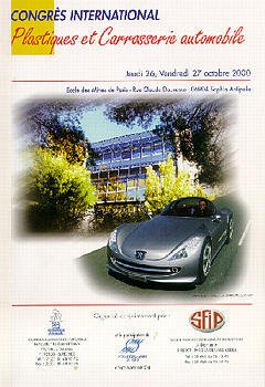 Couverture de l'ouvrage Plastiques et carrosserie automobile Congrès International 26-27 Octobre 2000 Sophia-Antipolis