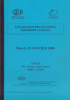 Cover of the book Coloration des matières thermoplastiques