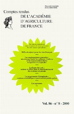 Couverture de l'ouvrage Défis et enjeux pour les vins français. Les angiospermes parasites : une menace pour les cultures vivrières ...(Comptes rendus de l'AAF Vol.86-n°8-2000)