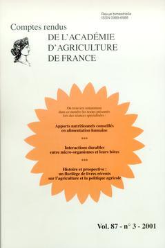 Couverture de l'ouvrage Apports nutritionnels conseillés en alimentation humaine. Interactions durables entre micro-organismes et leurs hôtes (Comptes rendus AAF Vol.87 n°3 2001)