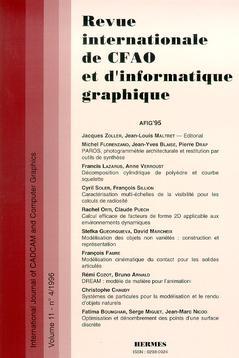 Couverture de l’ouvrage Revue internationale de CFAO et d'informatique graphique Vol.11 N° 4/1996