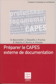 Couverture de l’ouvrage Préparer le CAPES externe de documentation