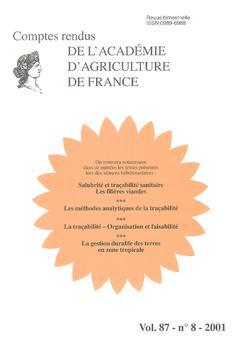 Cover of the book Salubrité et traçabilité sanitaire. Les filières viandes. Les méthodes analylitiques de la traçabilité...(Compte rendu de l'AAF Vol.87 N° 8 2001)