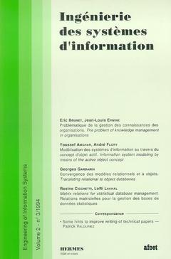 Couverture de l'ouvrage Ingénierie des systèmes d'information Vol.2 N° 3/1994