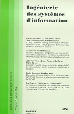 Couverture de l’ouvrage Ingénierie des systèmes d'information Vol.3 N° 4/1995