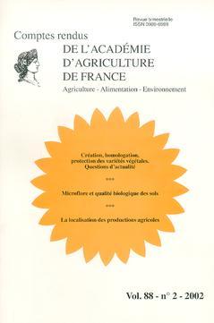 Cover of the book Création, homologation, protection des variétés végétales. Questions d'actualité. Microflore et qualité biologique... (Comptes rendus de AAF Vol.88 N° 2-2002)