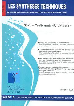 Couverture de l’ouvrage Traitements-Potabilisation (Les Synthèses techniques du Service National d'Information et de Documentation sur l'eau, EN 03-1)