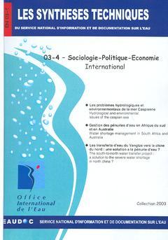 Couverture de l’ouvrage Sociologie-Politique-Economie-International (Les Synthèses techniques du Service National d'information et de Documentation sur l'eau, EN 03-4)