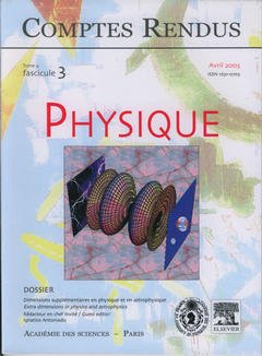 Cover of the book Comptes rendus Académie des sciences, Physique, tome 4, fasc 3, Avril 2003 : dimensions supplémentaires en physique et en astrophysique...