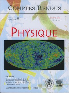 Cover of the book Comptes rendus Académie des sciences, Physique, tome 4, fasc 8, Octobre 2003 : le rayonnement fossile à 3K, the cosmic Microwave background