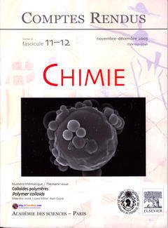 Couverture de l’ouvrage Comptes rendus Académie des sciences, Chimie, tome 6, fasc 11-12, Nov-Dec 2003 : colloïdes polymères, Polymer colloids