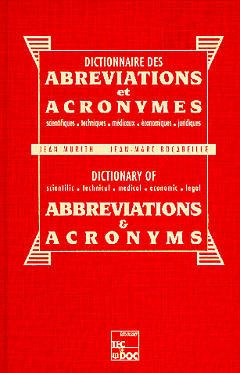 Couverture de l’ouvrage Dictionnaire des abréviations et acronymes F/A