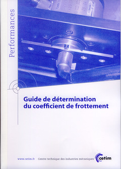 Couverture de l’ouvrage Guide de détermination du coefficient de frottement (Performances, 9Q78)