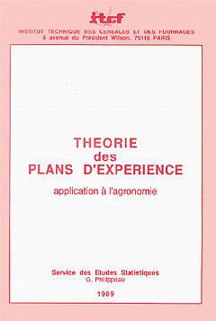 Couverture de l’ouvrage Théorie des plans d'expériences : application à l'agronomie