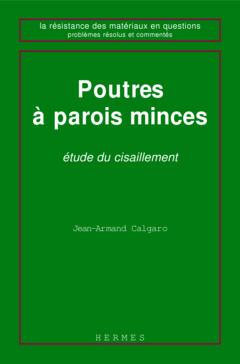 Cover of the book Poutres à parois minces