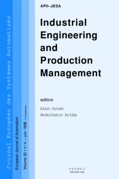 Couverture de l’ouvrage Industrial engineering and production management (JESA VOLUME 32 N°4 juin 1998