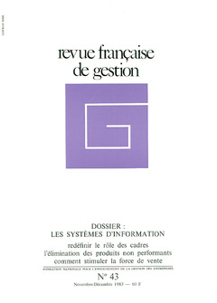 Couverture de l’ouvrage Revue française de gestion N° 43 novembre - décembre 1983