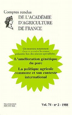 Cover of the book Amélioration génétique du porc: La politique agricole commune & son contexte (Comptes rendus AAF Vol 74 n°2 1988)