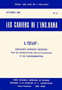 Cover of the book Cahier No 3 : l'oeuf : quelques données récentes sur sa production, ses utilisations & sa consommation