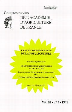 Couverture de l'ouvrage Etat et perspectives de la populiculture (compte-rendu vol.81, no 3, 1995)