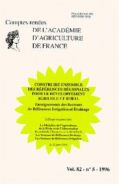 Couverture de l'ouvrage Construire ensemble des références régionales pour le développement agricole et rural (Comptes rendus AAF Vol.82 N°5 1996)