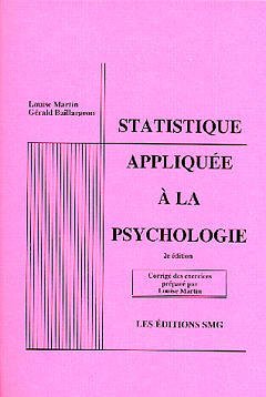 Couverture de l’ouvrage Statistique appliquée à la psychologie (corrigé des exercices 2ème éd)