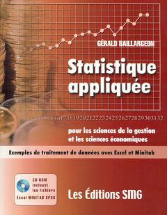 Couverture de l’ouvrage Statistique appliquée pour les sciences de la gestion et les sciences économiques avec CD-ROM (Fichiers Excel, Minitab et SPSS)