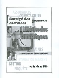 Cover of the book Méthodes statistiques : Traitement de données d'enquête avec Excel. Corrigé des exercices