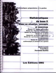 Couverture de l'ouvrage Mathématiques de base II. Mises en situation, concepts et exercices