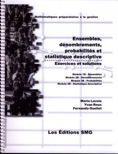 Cover of the book Ensembles, dénombrements, probabilités et statistique descriptive. Exercices et solutions