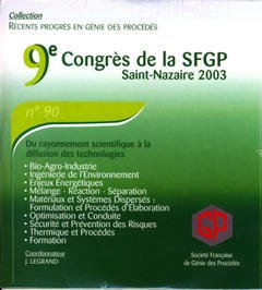 Cover of the book Récents progrès en génie des procédés N° 90 : 9° Congrès de la SFGP Saint Nazaire 2003 (CD-ROM)