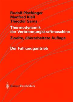 Cover of the book Thermodynamik der verbrennungskraftmaschine (2nd ed )