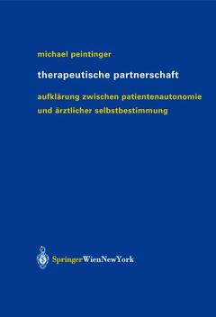 Cover of the book Therapeutische Partnerschaft
