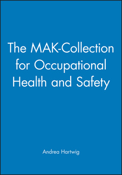 Couverture de l’ouvrage The mak-collection for occupational health and safety: part i: mak value documentations, volume 27 (hardback) (series: the mak-collection for