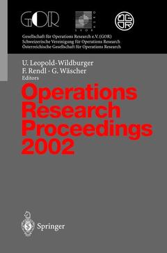Couverture de l’ouvrage Operations Research Proceedings 2002