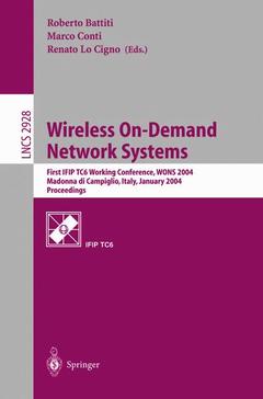 Couverture de l’ouvrage Wireless On-Demand Network Systems