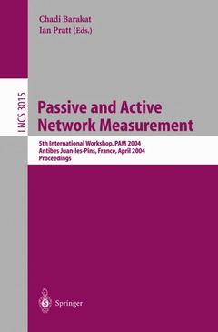 Couverture de l’ouvrage Passive and Active Network Measurement