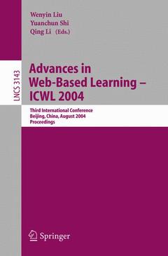 Couverture de l’ouvrage Advances in Web-Based Learning - ICWL 2004