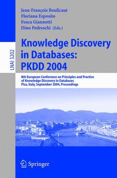 Couverture de l’ouvrage Knowledge Discovery in Databases: PKDD 2004
