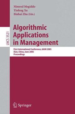 Cover of the book Algorithmic Applications in Management