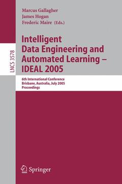 Couverture de l’ouvrage Intelligent Data Engineering and Automated Learning - IDEAL 2005