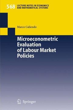 Couverture de l’ouvrage Microeconometric Evaluation of Labour Market Policies