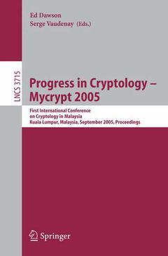 Couverture de l’ouvrage Progress in Cryptology – Mycrypt 2005