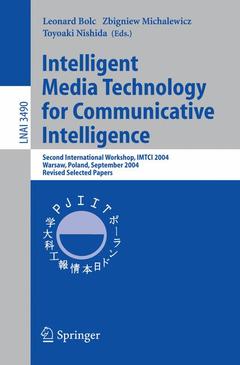 Couverture de l’ouvrage Intelligent Media Technology for Communicative Intelligence