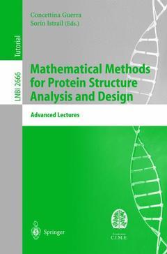 Couverture de l’ouvrage Mathematical Methods for Protein Structure Analysis and Design