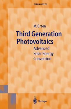 Couverture de l’ouvrage Third Generation Photovoltaics