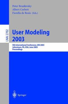 Cover of the book User Modeling 2003