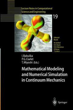 Couverture de l’ouvrage Mathematical Modeling and Numerical Simulation in Continuum Mechanics