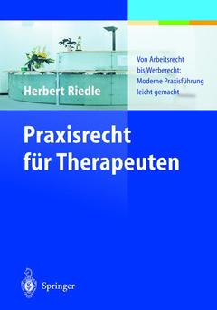 Couverture de l’ouvrage Praxisrecht für Therapeuten